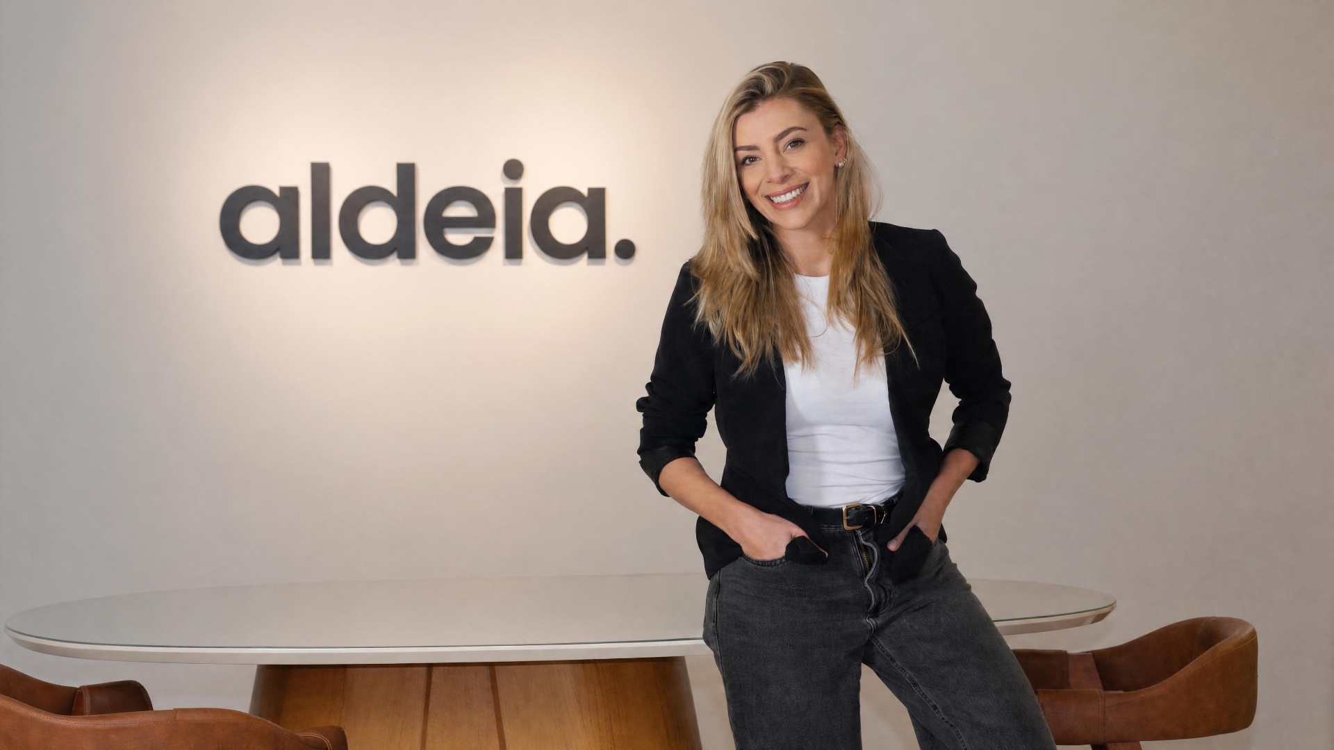 Susan Schaumloeffel no estúdio da Aldeia